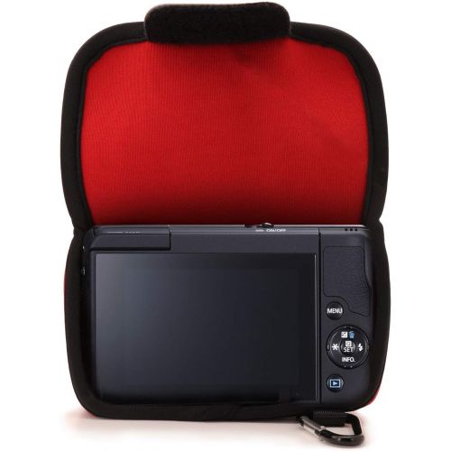  MegaGear Camera Case, Bag for Canon EOS M10 Mirrorless Digital Camera with 15-45mm Lens, Red, Neoprene (MG670)