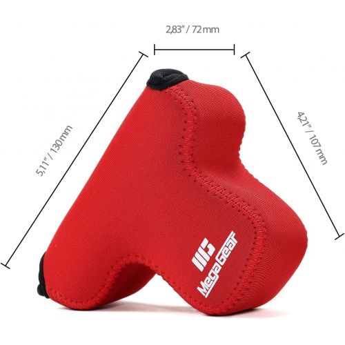  MegaGear Camera Case, Bag for Canon EOS M10 Mirrorless Digital Camera with 15-45mm Lens, Red, Neoprene (MG670)