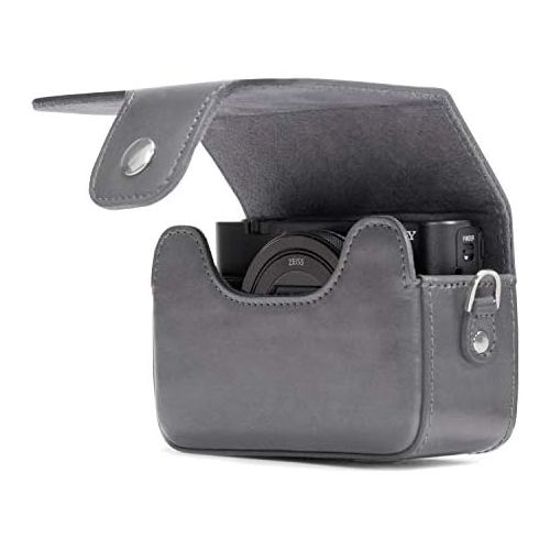  MegaGear Leather Camera Case with Strap Compatible with Sony Cyber-Shot DSC-RX100 VII, DSC-RX100 VI, DSC-RX100 V, DSC-RX100 IV, DSC-RX100 III, DSC-RX100 II