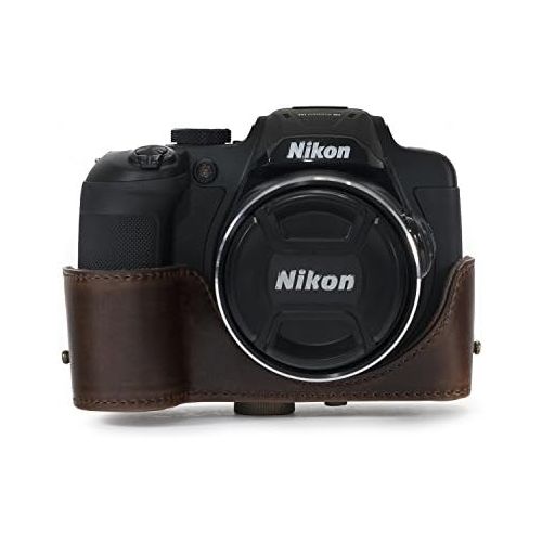  MegaGear Ever Ready Leather Camera Case Compatible with Nikon Coolpix B700