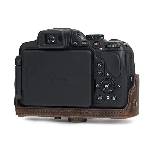  MegaGear Ever Ready Leather Camera Case Compatible with Nikon Coolpix B700