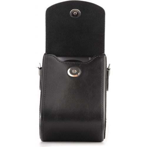  MegaGear Leather Camera Case with Strap Compatible with Canon PowerShot G7 X Mark III, G7 X Mark II, G7 X