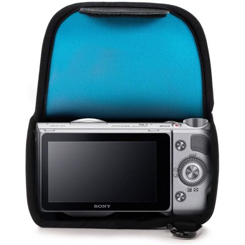  MegaGear Ultra Light Neoprene Camera Case Bag for Sony NEX-5TL, Sony NEX-5R, Sony NEX-3N with Sony SELP1650, Sony A5100,a Sony A5000 16-50mm Lens (Blue)