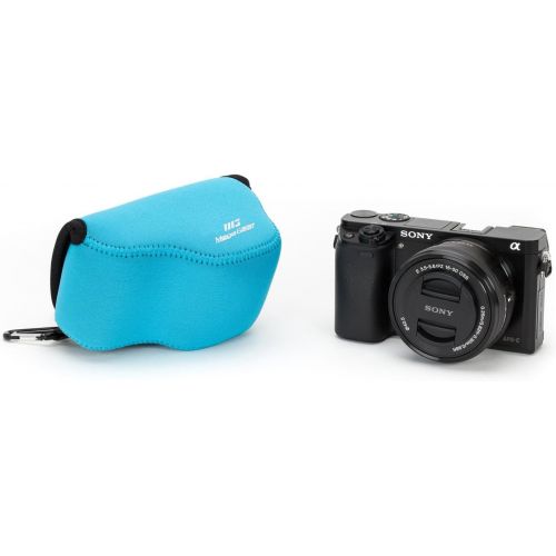  MegaGear Ultra Light Neoprene Camera Case Bag for Sony NEX-5TL, Sony NEX-5R, Sony NEX-3N with Sony SELP1650, Sony A5100,a Sony A5000 16-50mm Lens (Blue)
