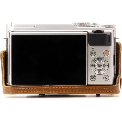  MegaGear Ever Ready Leather Camera Case and Strap Compatible with Fujifilm X-A5, X-A3, X-A2, X-A1, X-M1