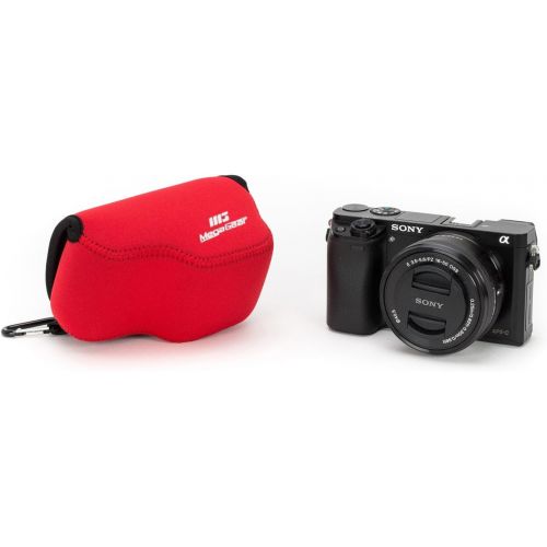  MegaGear Ultra Light Neoprene Camera Case Bag for Sony NEX-5TL, Sony NEX-5R, Sony NEX-3N with Sony SELP1650, Sony A5100, Sony A5000 16-50mm Lens (Red)