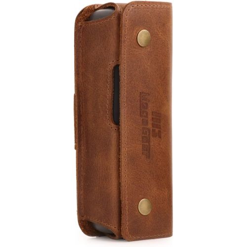  MegaGear MG1616 Genuine Leather Camera Case Compatible with DJI Osmo Pocket - Brown