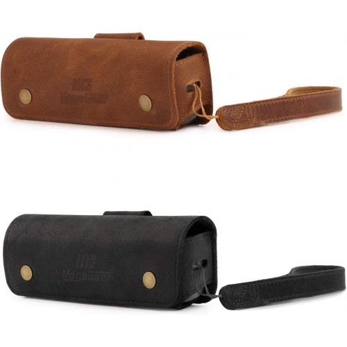  MegaGear MG1616 Genuine Leather Camera Case Compatible with DJI Osmo Pocket - Brown