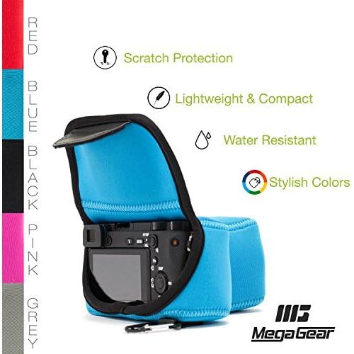  MegaGear MG1501 Sony Alpha A6400, A6500 (18-135mm) Ultra Light Neoprene Camera Case - Blue