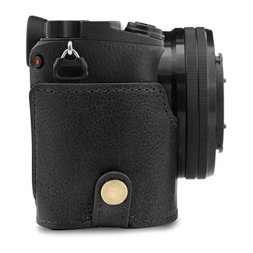  MegaGear Ever Ready Genuine Leather Camera Half Case Compatible with Sony Alpha A6100, A6400