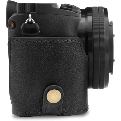  MegaGear Ever Ready Genuine Leather Camera Half Case Compatible with Sony Alpha A6100, A6400