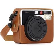 MegaGear MG1296 Ever Ready Leather Camera Case, Bag, Protective Cover for Leica Sofort Instant, Light Brown