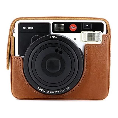  MegaGear MG1296 Ever Ready Leather Camera Case, Bag, Protective Cover for Leica Sofort Instant, Light Brown