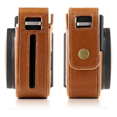  MegaGear MG1296 Ever Ready Leather Camera Case, Bag, Protective Cover for Leica Sofort Instant, Light Brown