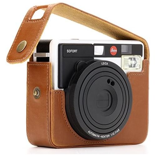  MegaGear MG1296 Ever Ready Leather Camera Case, Bag, Protective Cover for Leica Sofort Instant, Light Brown