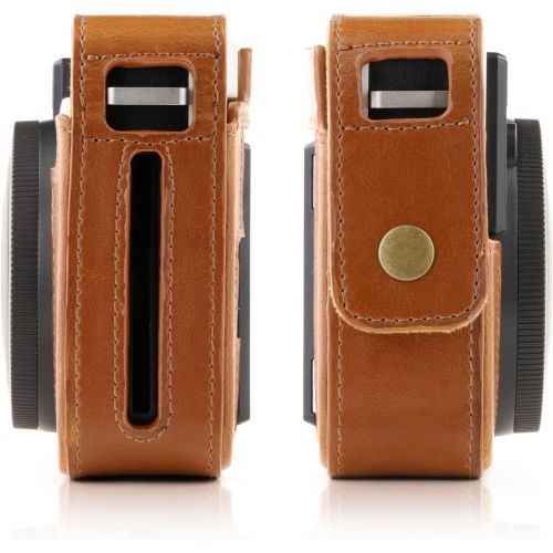  MegaGear MG1296 Ever Ready Leather Camera Case, Bag, Protective Cover for Leica Sofort Instant, Light Brown