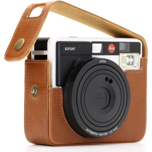  MegaGear MG1296 Ever Ready Leather Camera Case, Bag, Protective Cover for Leica Sofort Instant, Light Brown