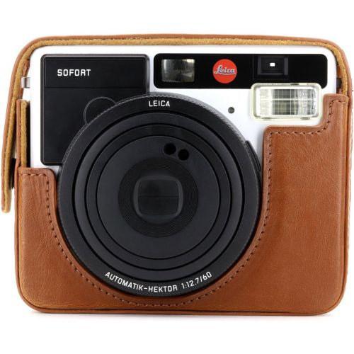  MegaGear MG1296 Ever Ready Leather Camera Case, Bag, Protective Cover for Leica Sofort Instant, Light Brown