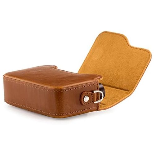  MegaGear Leather Camera Case with Strap Compatible with Canon PowerShot G9 X Mark II, G9 X