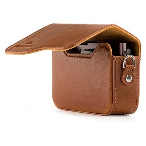  MegaGear Leather Camera Case with Strap Compatible with Canon PowerShot G9 X Mark II, G9 X