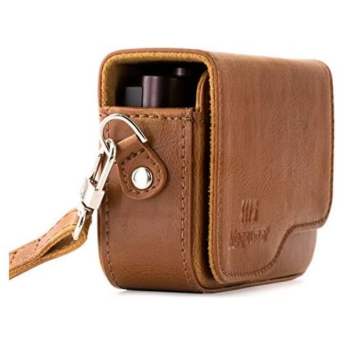  MegaGear Leather Camera Case with Strap Compatible with Canon PowerShot G9 X Mark II, G9 X