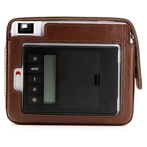  MegaGear MG1295 Ever Ready Leather Camera Case, Bag, Protective Cover for Leica Sofort Instant, Dark Brown