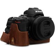 MegaGear Ever Ready Genuine Leather Camera Half Case Compatible with Nikon Z50