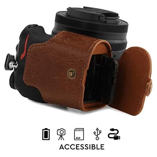  MegaGear Ever Ready Genuine Leather Camera Half Case Compatible with Nikon Z50