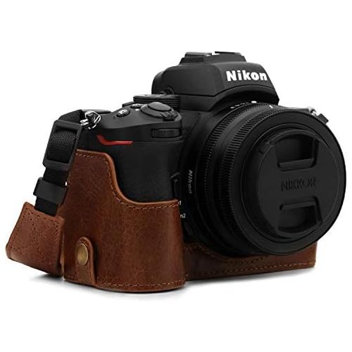  MegaGear Ever Ready Genuine Leather Camera Half Case Compatible with Nikon Z50