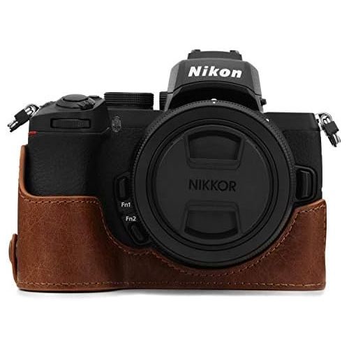  MegaGear Ever Ready Genuine Leather Camera Half Case Compatible with Nikon Z50