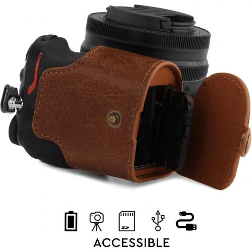  MegaGear Ever Ready Genuine Leather Camera Half Case Compatible with Nikon Z50