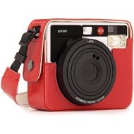 MegaGear MG1297 Ever Ready Leather Camera Case, Bag, Protective Cover for Leica Sofort Instant, Red