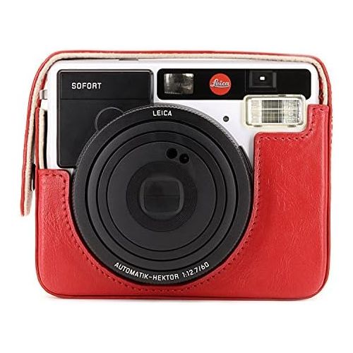  MegaGear MG1297 Ever Ready Leather Camera Case, Bag, Protective Cover for Leica Sofort Instant, Red