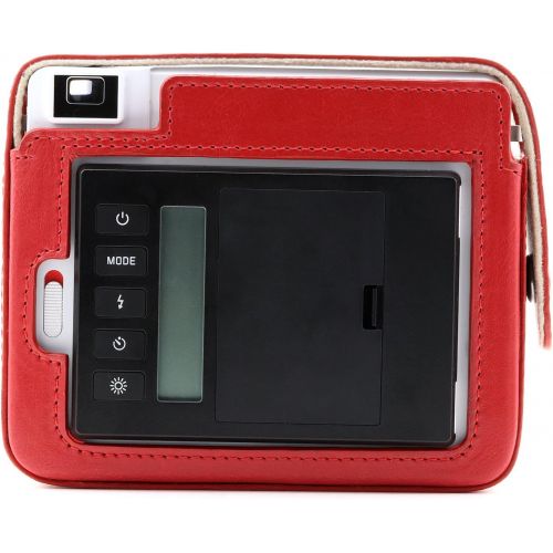  MegaGear MG1297 Ever Ready Leather Camera Case, Bag, Protective Cover for Leica Sofort Instant, Red
