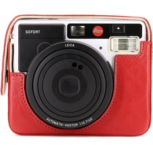  MegaGear MG1297 Ever Ready Leather Camera Case, Bag, Protective Cover for Leica Sofort Instant, Red