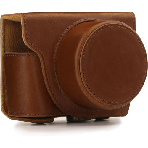  MegaGear Ever Ready Leather Camera Case Compatible with Nikon 1 J5 (10-30mm)