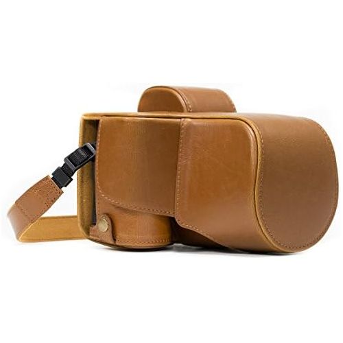  MegaGear Sony Alpha A7S II, A7R II, A7 II (28-70mm) Ever Ready Leather Camera Case and Strap, with Battery Access - Light Brown - MG1122