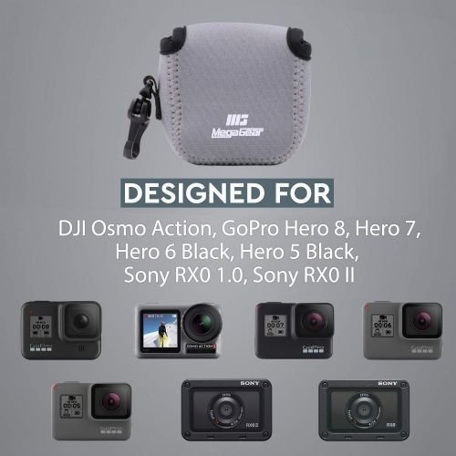  MegaGear Ultra Light Neoprene Camera Case Compatible with GoPro Hero9, Hero8, DJI Osmo Action, Sony RX0 II, GoPro Hero 7, Sony RX0 1.0