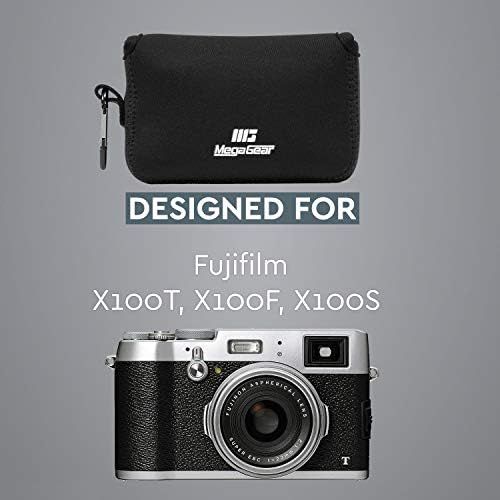  MegaGear Fujifilm X100F, X100T, X100S Ultra Light Neoprene Camera Case, with Carabiner - Black - MG1094