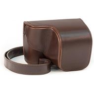 MegaGear Ever Ready Protective Leather Camera Case, Bag for Sony Alpha a5000, Sony a5100 with 16-50mm OSS Lens (Dark Brown)