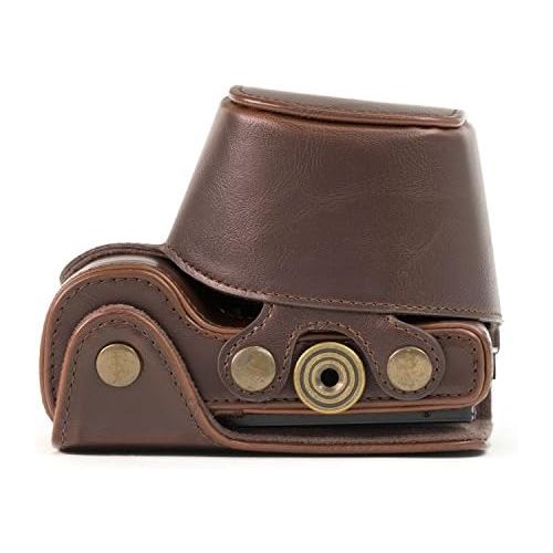  MegaGear Ever Ready Protective Leather Camera Case, Bag for Sony Alpha a5000, Sony a5100 with 16-50mm OSS Lens (Dark Brown)