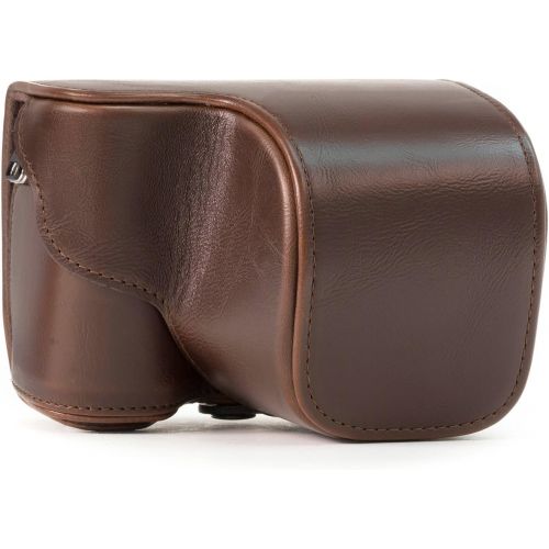  MegaGear Ever Ready Protective Leather Camera Case, Bag for Sony Alpha a5000, Sony a5100 with 16-50mm OSS Lens (Dark Brown)