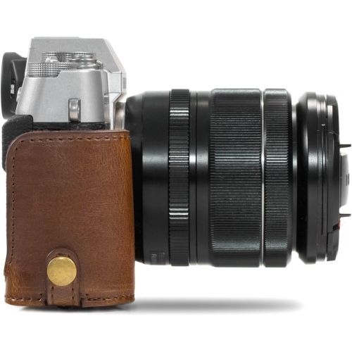  MegaGear Ever Ready Leather Camera Case and Strap Compatible with Fujifilm X-T30, X-T20, X-T10 (16-50mm / 18-55mm Lenses)