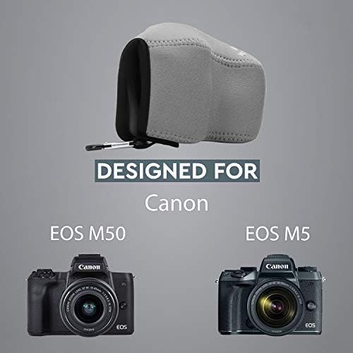  MegaGear Ultra Light Neoprene Camera Case Compatible with Canon EOS M50 Mark II (15-45mm), M50, M5 (15-45mm)