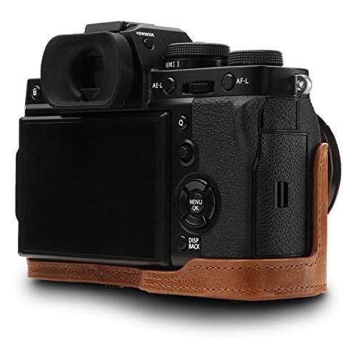  MegaGear Ever Ready Genuine Leather Camera Case Compatible with Fujifilm X-T3 (XF23mm - XF56mm & 18-55mm Lens)