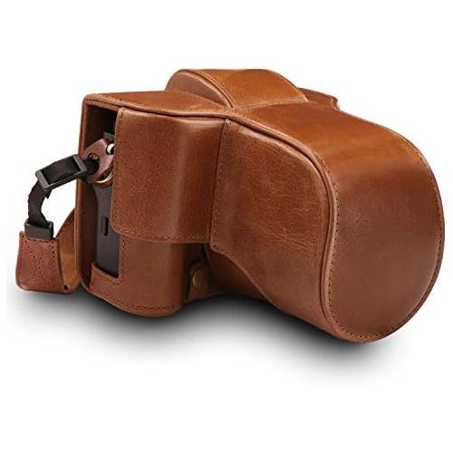  MegaGear Ever Ready Genuine Leather Camera Case Compatible with Fujifilm X-T3 (XF23mm - XF56mm & 18-55mm Lens)