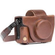 MegaGear Ever Ready Camera Case, Bag for Canon PowerShot G5 X G5X Digital Camera (Dark Brown, PU Leather) (MG687)