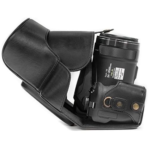  MegaGear Ever Ready Leather Camera Case Compatible with Nikon Coolpix P900, P900S