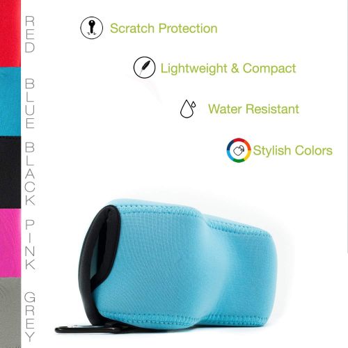  MegaGear Ultra Light Neoprene Camera Case Bag with Carabiner for Canon PowerShot SX60 HS Digital Camera (Blue)