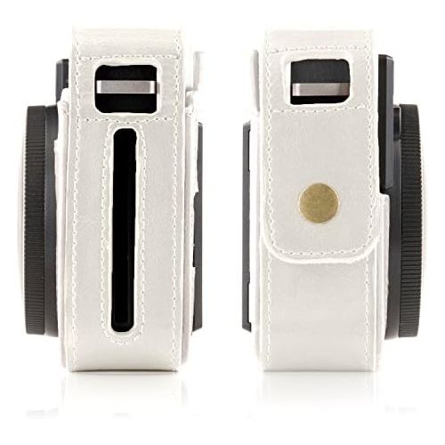  MegaGear MG1298 Ever Ready Leather Camera Case, Bag, Protective Cover for Leica Sofort Instant, White